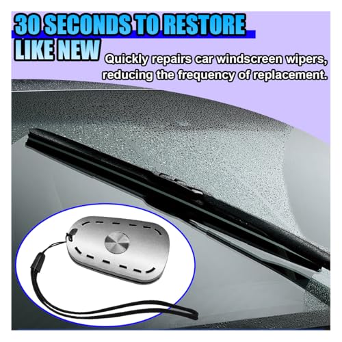 Car Windshield Wiper Repair Tool - Portable Double Sided Wiper Strip Restorer Car Windshield Wiper Regroover Tool - Windscreen Wiper Blade Cutter Cleaning Tools for Most Cars (Silver-2PCS) - color: Silver-2PCS