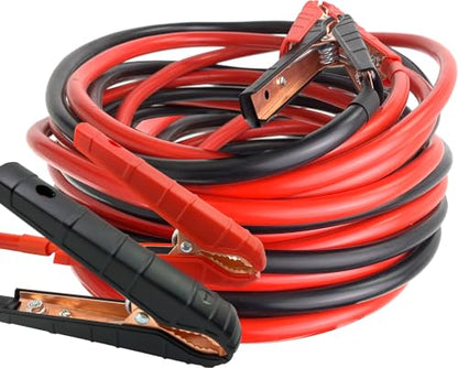 Jumper Cables, 1 Gauge 25FT Heavy Duty Booster Cables for Jump Starting Dead or Weak Batteries, Automotive Booster Cable for Car Van Truck,With Storage Bag & Gloves - size: 1 Gauge - 25FT