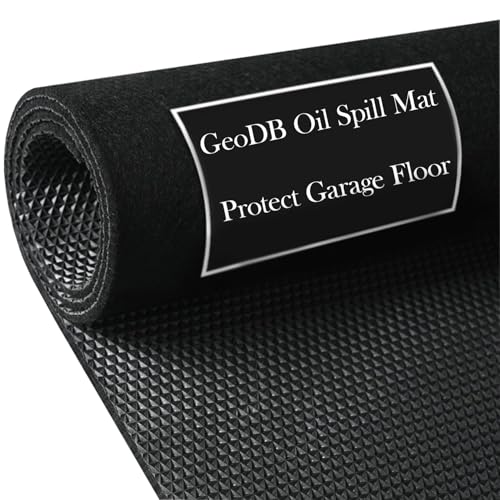 Oil Spill Mat, Absorbent Grease Garage Floor Protector Under Car Auto Repairs, Oil Change Leak Resistant Heavy Duty Rubber Mat for Driveway Tractor Mower, 64" x 32" Black - size: 64" x 32"