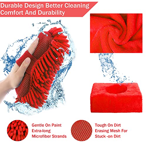 LIANXIN Car Wash Kit with Foam Gun, Car Cleaning, Car Wash Detailing Kit | Car Washing Kit High-Pressure Foam Spray, Microfiber, Wheel and Tire Deep Brush Cleaning, Ideal for Home Car Detailing - size: Large