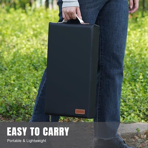 HappyPicnic Waterproof Garden Kneeling Pad - 2" Thick Soft Foam Kneeling Mat for Gardeners with Handle & Removable Cover, Knee Support for Bathing, Black - color: Black