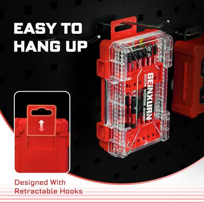 Geinxurn 66Pieces Impact Screwdriver Bits Set, Magnetic S2 Steel 1”/2”/3” Phillips/Square/Torx/Slotted Bits Tips,Impact Bit Holder and Nut Driver with Storage Box Case - style: UTCM066