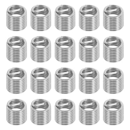 PATIKIL Wire Thread Inserts 1/4-28 UNF 1.5D 9.6mm, 20Pcs 304 Stainless Steel Helical Coiled Wire Screw Threaded Sleeve Sheath for Mechanical Equipment Automotive Repairs - size: 1/4-28 UNF, 9.6mm