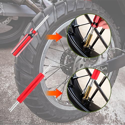 44Pcs Tire Valve Stem Repair Tool Kit, Tire Valve Core Remover Installer Tool Set with Valve Stem Caps, Universal Auto Tire Repair Tools for Cars Trucks