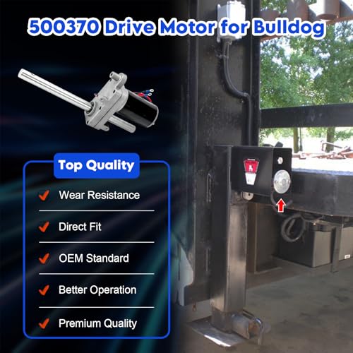 500370 RV Single Speed Drive Motor Compatible with Bulldog Electric Single-Speed Jacks, Replace for Bulldog Powered Drive Kit BD1046130-00, 1824200100, 1824210100, 1046131, 1046130
