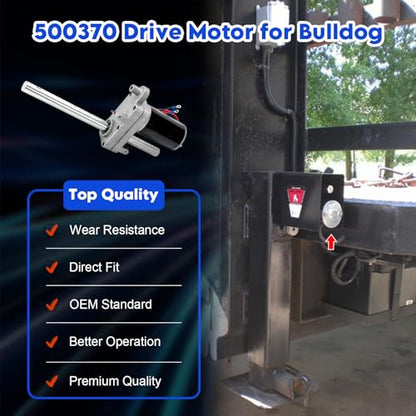 500370 RV Single Speed Drive Motor Compatible with Bulldog Electric Single-Speed Jacks, Replace for Bulldog Powered Drive Kit BD1046130-00, 1824200100, 1824210100, 1046131, 1046130