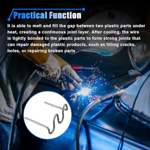 1200PCS Car Plastic Welding Kit, 6 Different Shapes Welder Staples Kit with Storage Box, 0.6 0.8mm Stainless Steel Plastic Welding Staples Repair Kit for Car Bumpers, Dashboards, Lamp Holders