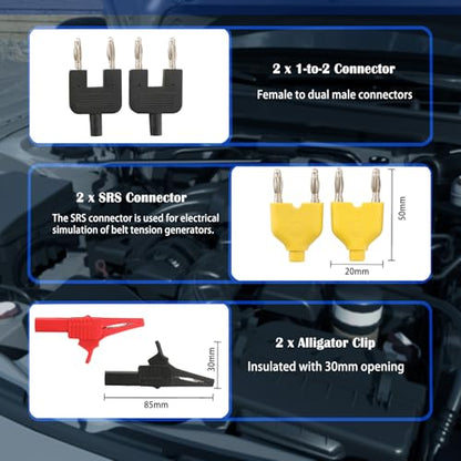 92PCS Automotive Circuit Test Leads Kit Electrical Breakout Leads Automotive Kit Multi Function Auto Diagnostic Tools Multimeter Test Leads Kit