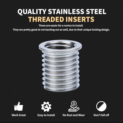Thread Repair Inserts M12X1.75X16.2MM Insert Qty 10 Stainless Steel - size: M12X1.75X16.2MM Insert