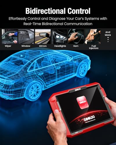 GOOLOO DS900 OBD2 Scanner Diagnostic Tool, Full System Bidirectional Scan Tool, 8" Bluetooth Car Scanner with Active Test, Check Engine Code Reader Diagnostic Scanner for All Vehicles, FCA 11 OS