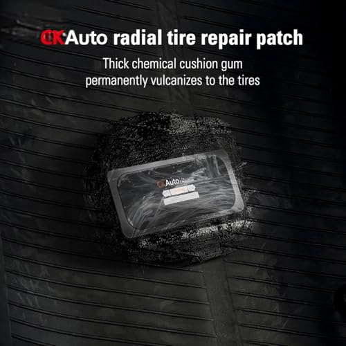 CKAuto 20 PCS Radial Tire Repair Patch Kit Heavy Duty 2-1/4" x 4-1/3" (60 x 110mm), for Cars Vans SUVs Buses & Heavy Trucks Tractor Agricultural Vehicles, Rectangle 2-1/4" x 4-1/3" (60 x 110mm) 20 PCS - size: 2-1/4" x 4-1/3" (60 x 110mm) 20 PCS