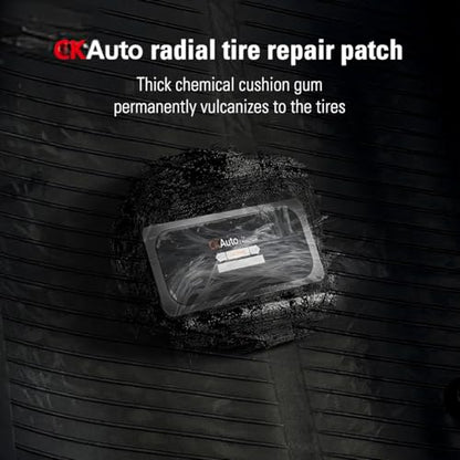 CKAuto 20 pcs Radial Tire Patches Heavy Duty 2-1/4" x 4-1/3" (60mm x 110mm) | for Radial Tubeless Tire of Cars Vans SUVs Buses & Heavy Trucks Tractor Agricultural Vehicles Rectangle - size: 2-1/4" x 4-1/3" (60 x 110mm) 20 PCS