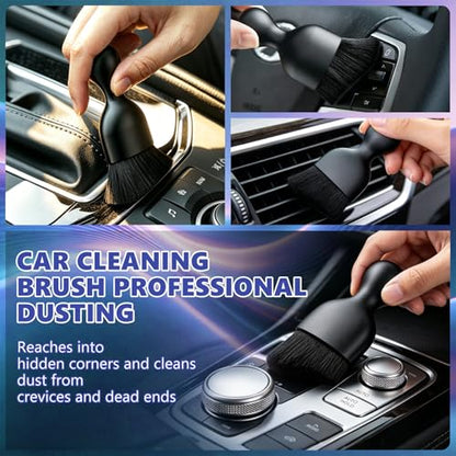Windshield Cleaning Tool, 13PCS Car Detailing Kit Interior Cleaner, Car Window Cleaner with Extendable Handle, Car Interior Cleaning Kit with Detailing Brushes for Women Men (Blue) - color: blue