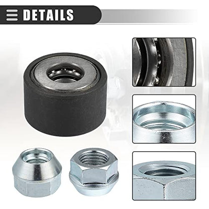 Motoforti Universal Wheel Stud Installer Tool, Tire Stud Tool, M12x1.25 M12x1.5 M14x1.5, Iron, with 3/4" Hex Wheel Lug Nuts, Silver Tone, 1 Set