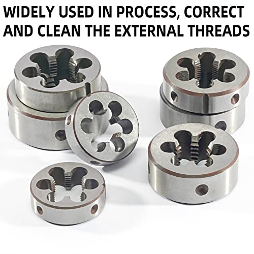M16 x 1.0 Metric Tap and Die Set, M16 X 1.0mm HSS Machine Thread Tap and M16 X 1mm Alloy Tool Steel Round Thread Die Right Hand - size: M16x1mm