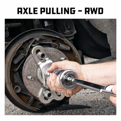 Powerbuilt Slide Hammer Puller Tool Kit, Jaw Pullers, Remove Car Seals and Bearings Set, Front and Rear Wheel Drive Vehicles - 940369, Silver - style: 18 Piece