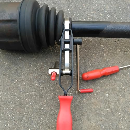 CV Joint Banding Boot Axle Clamp Pliers with 10 PCS Stainless Steel CV Joint Boot Band Clamps Automotive Boots Clamp Pliers Axle Boots Clamps for Most Cars