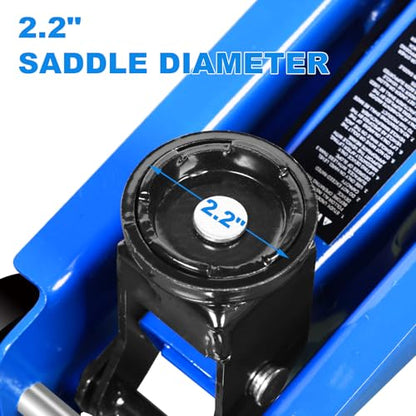 Jack Boss Floor Jack 1.5 Ton (3,000 LBs) Hydraulic Car Jack, Lifting Range from 5.1 Inch to 12.6 Inch, Fits Sedans Automotive Blue - color: Blue, size: 1.5 Ton Sedan