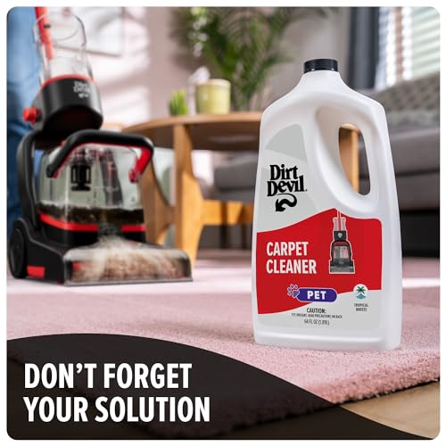 Dirt Devil Full Size Carpet Cleaner Machine for Carpet and Upholstery, Deep Cleaning Carpet Shampooer Machine with Two Cleaning Modes, Pair with Dirt Devil Carpet Cleaner Solution - style: Carpet Washer