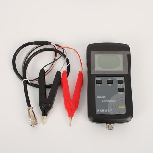 YR1035+ Digital Battery Internal Resistance Tester, LCD Display, Four-Wire Testing System with Probes and Clips (Combination 2) - color: Combination 2