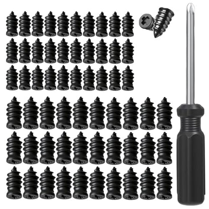 Tire Repair Nails Kit with 2 Sizes, Screw in Tire Repair Plugs with Box and Screwdriver, Fast Self-Service Tire Repair Tools (60 Pcs) - color: 60 pcs