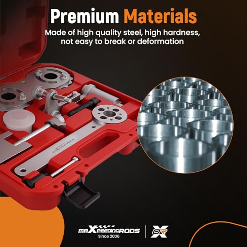 maXpeedingrods Engine Camshaft Alignment Tool Kit for Volvo 2.0T S60 S80 V40 V60 V70 XC60 XC70 XC90, Timing Tool Kit for B4204 B4154 Engines (8-Speed Transmission), Red - size: 2.0T Engine