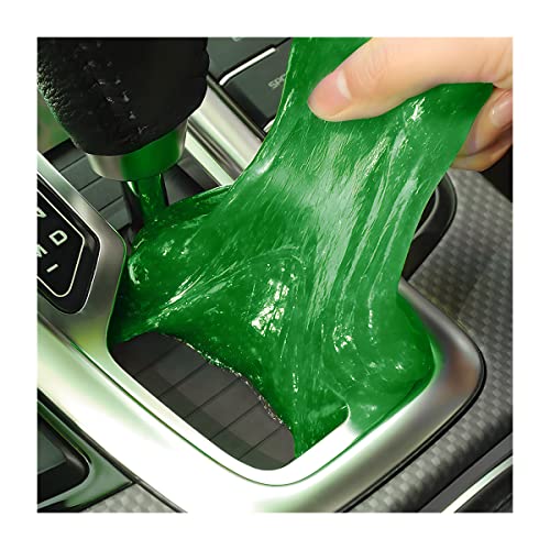 Moly Magnolia Car Cleaning Gel for Vents and Keyboards, Green | soft putty texture, lifts dust from narrow gaps, for car interiors PCs and cameras, car interior accessories - color: Green