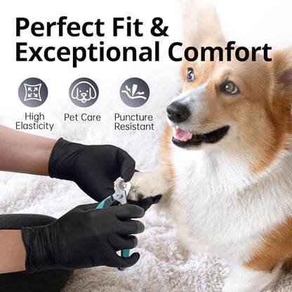 SwiftGrip Disposable Nitrile Exam Gloves, Black Nitrile Gloves Disposable Latex Free for Medical, Cooking & Esthetician - color: 00 Black (Xs, 100ct)