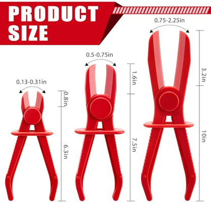 6 Pcs Hose Pinch Clamp Pliers Set, 3 Sizes, Nylon, Fuel Brake Radiator
