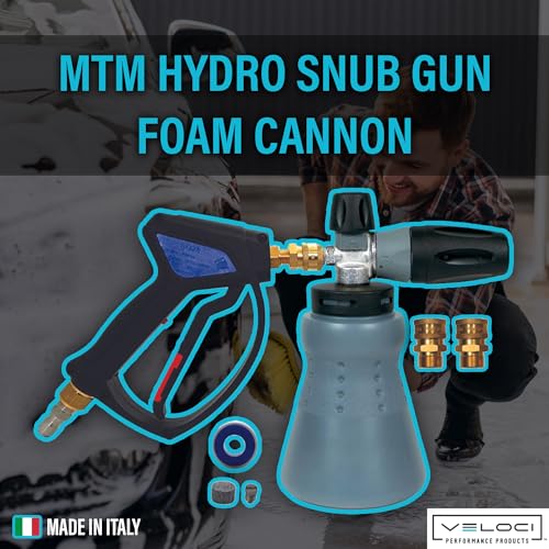MTM Hydro Wide Mouth PF22 Foam Cannon and SG28 Trigger Gun Kit for Pressure Washer Commercial Grade Made in Italy