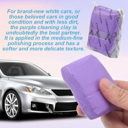 XhuangTech Premium Car Clay Bar Kit (3 Pack) 300g(3x100g) - Professional Grade Auto Detailing Magic Clay with Deep Cleaning & Paint Decontamination for Car Wash - Safe on Paint, Glass, Wheels (Purple) - color: Purple