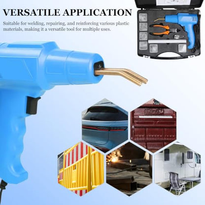 Portable Handheld Plastic Welding Machine and Rapid Heating 100w with Overheat Protection Includes Welding Tools and US Plug for Car Bumper Repair Kit