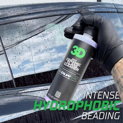 3D SiO2 Ceramic Glass Cleaner, GLW Series | Water & Rain Repellent | All-Weather Protective Ceramic Glass Cleaner | Safe for Tinted, Non-Tinted Windows & Mirrors | DIY Car Detailing | 16 oz - size: 16 Fl Oz (Pack of 1)