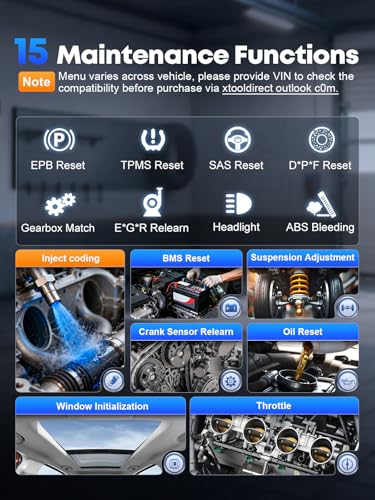 XTOOL D6 OBD2 Scanner Diagnostic Tool with Lifetime Free Updates: 2026 Full System Scan Tool with 15 Resets, Crank Sensor/Throttle Relearn, EPB, Oil Reset, ABS Bleed, FCA & CAN FD, Upgrade of D5S
