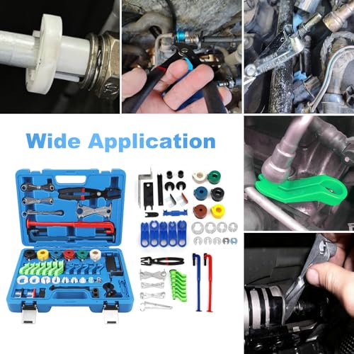 45pcs Master Quick Disconnect Tool Set, Fuel Line Disconnect Tool Kit for Automotive A/C Fuel & Transmission Systems,Fuel Line Removal and Separator Tool Compatible with GM Ford Chrysler Chevy