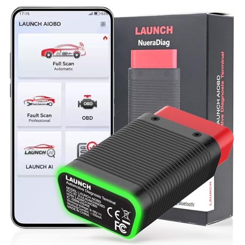 LAUNCH AIOBD Bluetooth OBD2 Scanner - Full System Diagnostics, AI Explains Faults Simply, Parts/Labor/Cost Estimates, Works with iPhone & Android