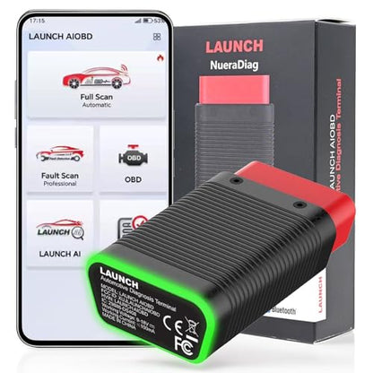 LAUNCH AIOBD Bluetooth OBD2 Scanner - Full System Diagnostics, AI Explains Faults Simply, Parts/Labor/Cost Estimates, Works with iPhone & Android