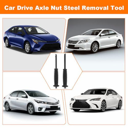 Yctze 2PCS CV Axle Removal Tool, 170 mm Car Drive Axle Nut Steel Removal Tool 6.69in Black Wheel Stud Installer Replacement for Corolla for Camry ES