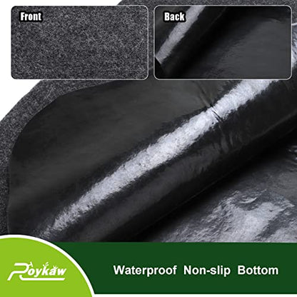 Roykaw Garage Floor Mat and Mechanic Pad, Motorcycle Parking Mat, Protect Floor from Spills, Drips, Splashes and Stains, Oil Absorbent/Cut to Size/Waterproof/Non Slip Design - 9.18 ft. x 4.92 ft. - size: 9.18x 4.92 Feet