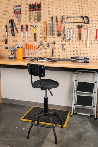Performance Tool W85016 Pneumatic Stool w/Removable Backrest - style: Pneumatic Stool w/Removable Backrest