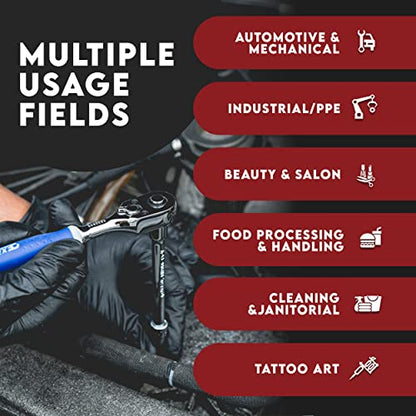 London Labs Black Nitrile Gloves Disposable Latex Free & Powder Free, 4 Mil Rubber Glove, Cleaning, Cooking, Mechanic(XS-XXL) - size: XX-Large, style: 100 Count