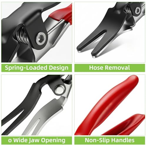 Automotive Hose Removal Pliers, Fuel & Vacuum Line Separator Tool | Quickly Disconnect Fuel & Vacuum Hoses, Effortless Fuel Line Pipe Separation, Fits Automotive and Marine Pipelines - color: 1 Option