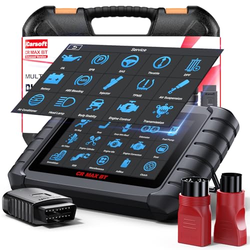 iCarsoft CR Max BT (Enhanced) Wireless Bidirectional Diagnostic Tool, ECU Adaptation/Teach-in, 49+ Reset All System Touchscreen Battery Registration ECU Coding OBD2 Scanner with 38Pin + 20Pin Adapter - style: Enhanced CR MAX BT Diagnostic Tool