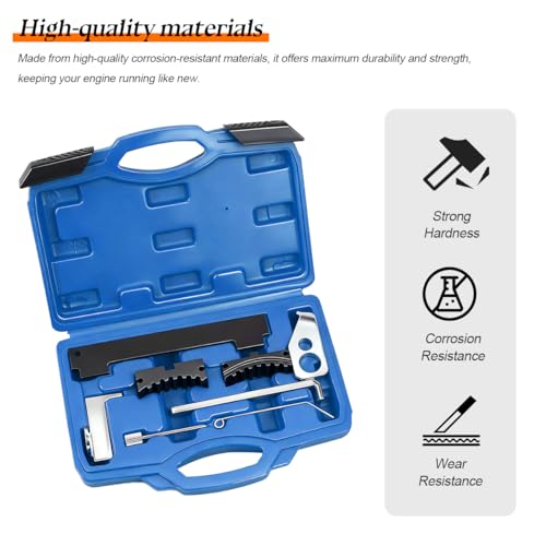 Camshaft Timing Tool Kit for 16V 1.4 1.6 1.8 EN6340 KM6340 Blue | Carbon steel construction, locking and alignment components, belt service support, storage case included, auto repair - color: Blue