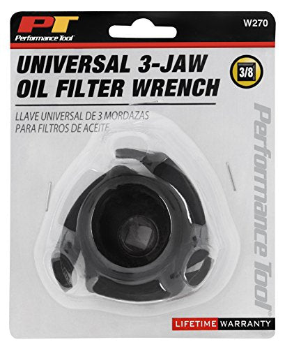 Performance Tool W270 2-1/2-Inch to 3-7/8-Inch Universal 3-Jaw Filter Wrench - style: 2-1/2" to 3-7/8" | 3 Jaw Filter Wrench