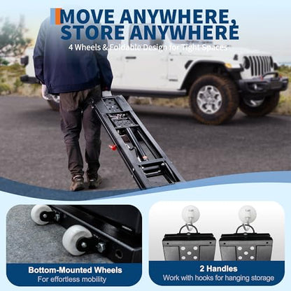 Garvee 5000LBS Portable Car Lift, Heavy Duty Scissor Jack for Trucks SUVs Sedans, Hydraulic Vehicle Lift with Safety Lock, Adjustable Height 10.24"-26.8", Extension Plates Included - size: 5000 LBS