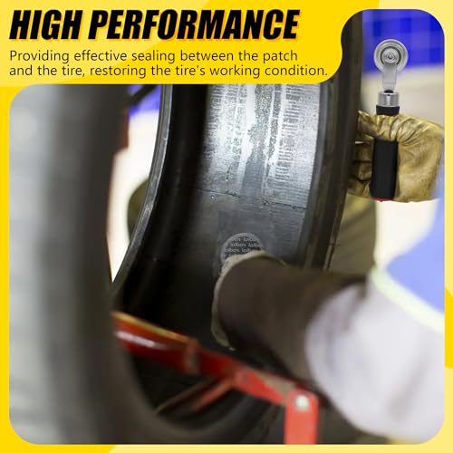 91 Pack Heavy Duty Tire Puncture Repair Kit | Comprehensive tire patch set with roller tool, multiple patch sizes 32mm 42mm 58mm, suitable for bike motorcycle car truck in