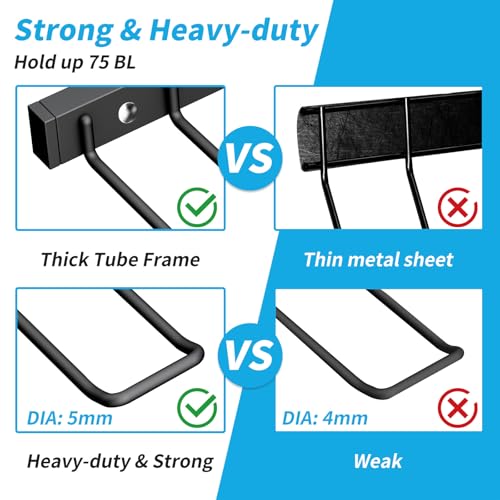 3-Tier Wall Mounted Power Tool Organizer, Heavy Duty Storage Rack, Tool Shelf for Garage & Workshop (1-Tier with 4 Slots)