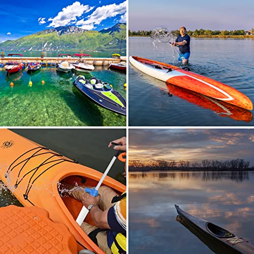Manual Bilge Pump For Boats, Kayak, Canoe or Dinghy - Portable, Ergonomic, Gear-shaped, Black Plastic Hand Powered Kayak Bilge Pump - 2E+1 GPM, 2"L x 4"W x 28.5"H
