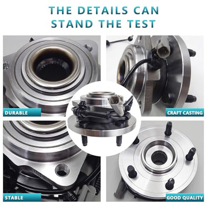 513234 Front Wheel Bearing Hub Assembly for Jeep Grand Cherokee Commander 2005 2006 2007 2008 2009 2010 (2PCS) - size: 513234
